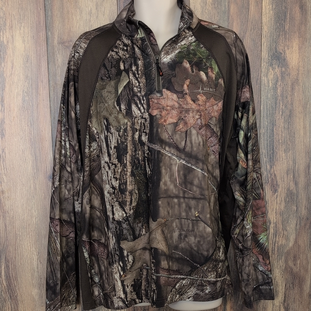 Habit Men's Camouflage Outdoor Pullover Jacket XL                    M483